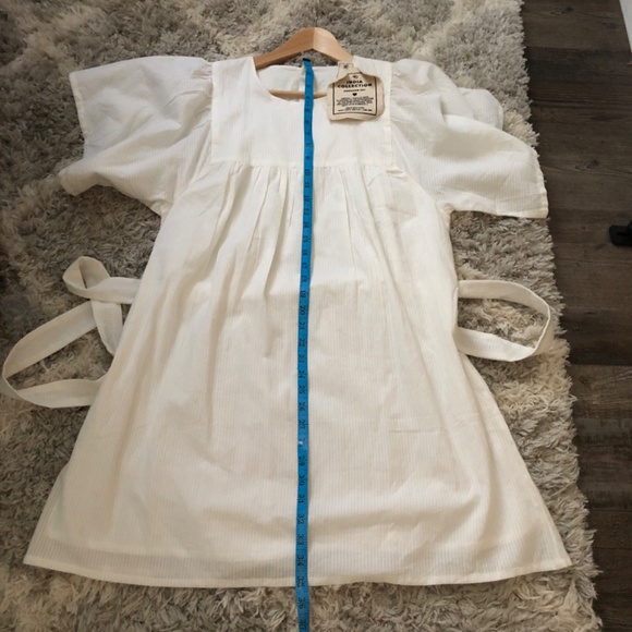 Emerson Fry India Collection Organic Cotton Basalie Dress S Dobby Stripe White - Picture 14 of 15